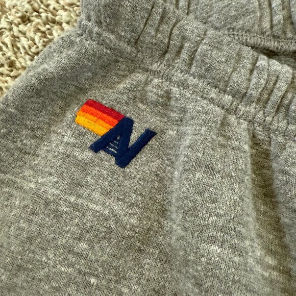 Aviator Nation Sweatpants Womens Medium Gray Blue Red Stripe Track Pants USA - Picture 3 of 9
